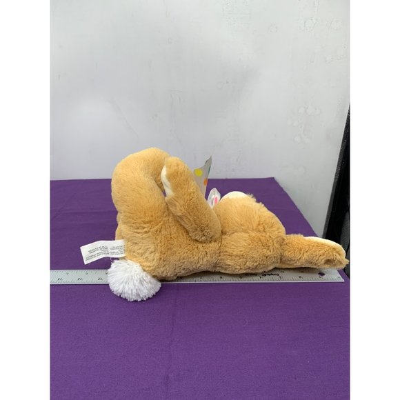 American Greetings 11 Inch Cream Bunny Easter Colored Eggs White Ribbon Bow Plus - Picture 9 of 11